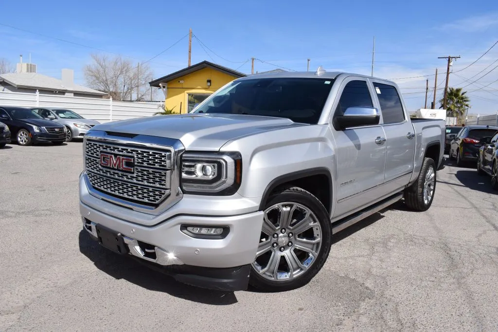 Silver 2017 GMC Sierra 1500 Crew Cab Denali Pickup 4D 5 3/4 ft for sale in El Paso, TX