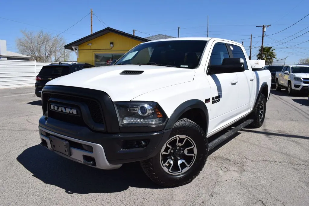 White 2016 Ram 1500 Crew Cab Rebel Pickup 4D 5 1/2 ft for sale in El Paso, TX