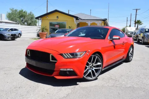 Red 2015 Ford Mustang EcoBoost Premium Coupe 2D for sale in El Paso, TX