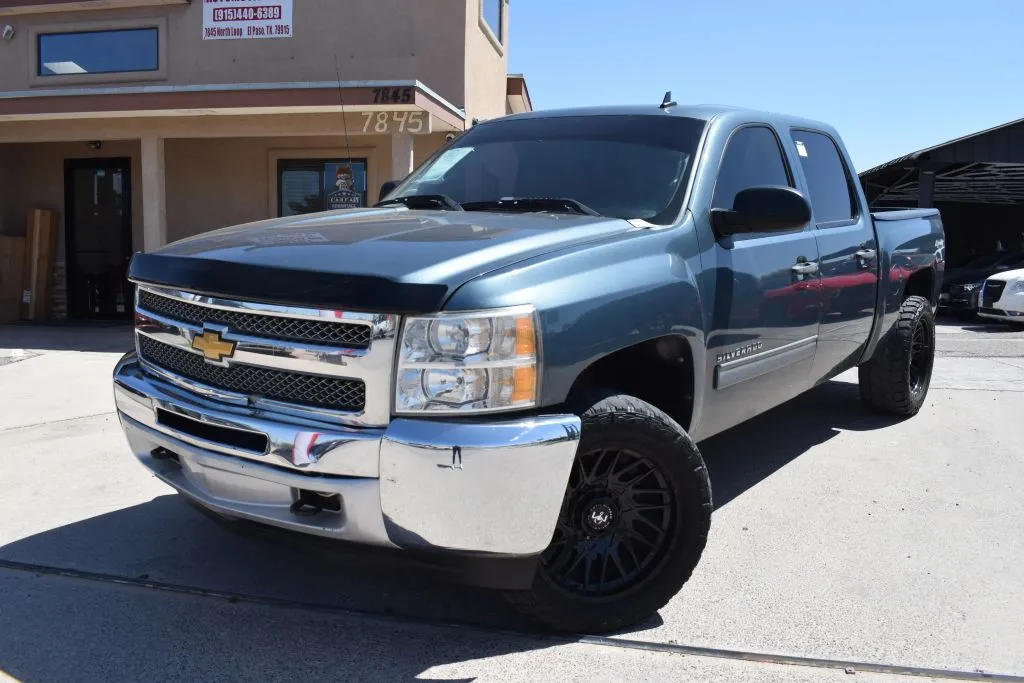 Blue 2012 Chevrolet Silverado 1500 Crew Cab LT Pickup 4D 5 3/4 ft for sale in El Paso, TX