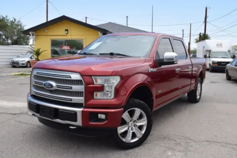 Red 2015 Ford F-150 SuperCrew Cab Platinum Pickup 4D 5 1/2 ft for sale in El Paso, TX
