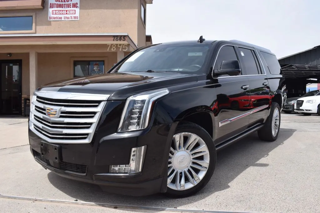 Black 2017 Cadillac Escalade ESV Platinum Sport Utility 4D for sale in El Paso, TX
