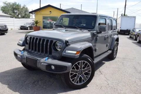 Gray 2022 Jeep Wrangler Unlimited 4xe High Altitude 4xe Sport Utility 4D for sale in El Paso, TX