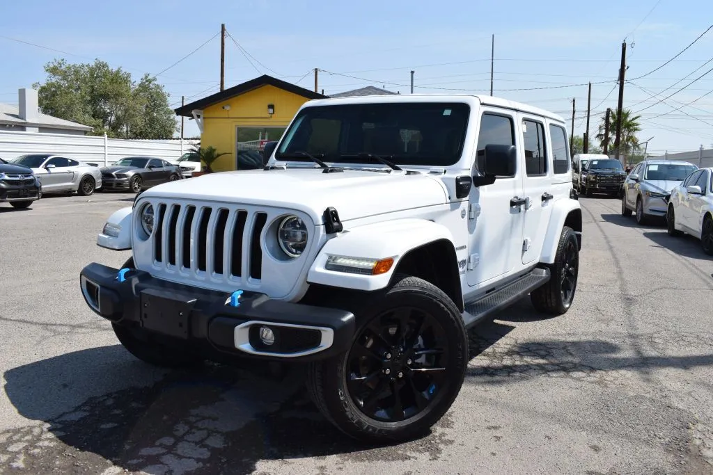 White 2022 Jeep Wrangler Unlimited 4xe Sahara 4xe Sport Utility 4D for sale in El Paso, TX