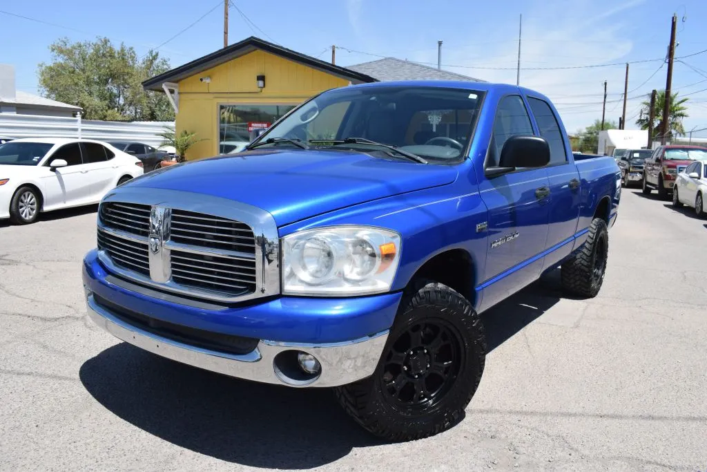 Blue 2007 Dodge Ram 1500 Quad Cab SLT Pickup 4D 6 1/4 ft for sale in El Paso, TX