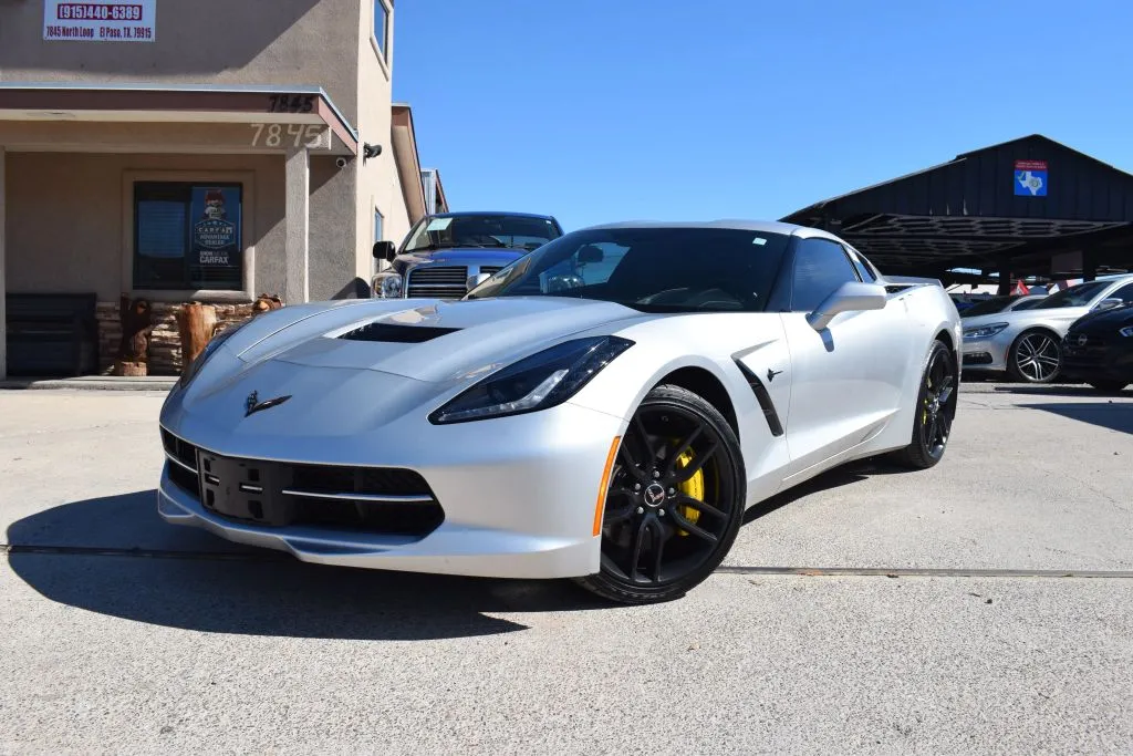 Silver 2014 Chevrolet Corvette Stingray Z51 Coupe 2D for sale in El Paso, TX