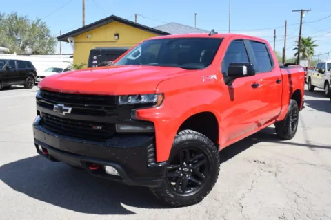 Blue 2019 Chevrolet Silverado 1500 Crew Cab LT Trail Boss Pickup 4D 5 3/4 ft for sale in El Paso, TX