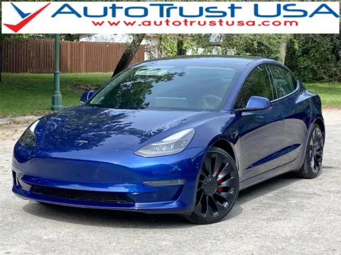 Blue 2022 Tesla Model 3 Performance for sale in Miramar, FL