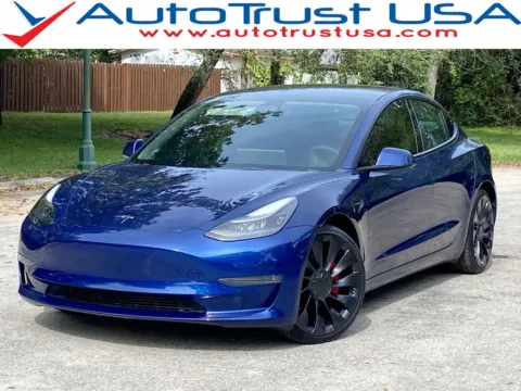 Blue 2022 Tesla Model 3 Performance for sale in Miramar, FL