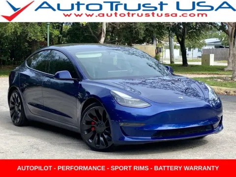 Another view of 2022 Tesla Model 3 Performance for sale in Miramar, FL at Auto Trust USA