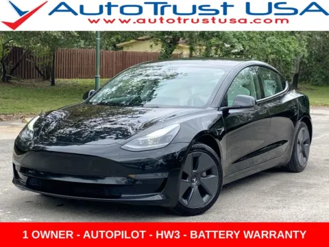 Black 2021 Tesla Model 3 Standard Range Plus for sale in Miramar, FL