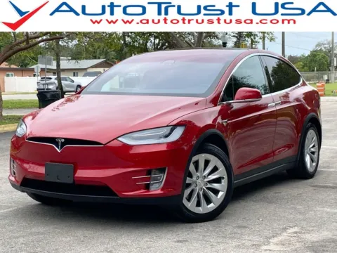 Red 2020 Tesla Model X Long Range for sale in Miramar, FL