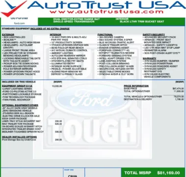 Black 2022 Ford F-150 Lightning LARIAT for sale in Miramar, FL