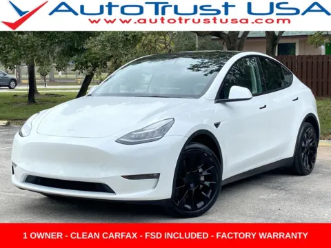 White 2022 Tesla Model Y Long Range for sale in Miramar, FL