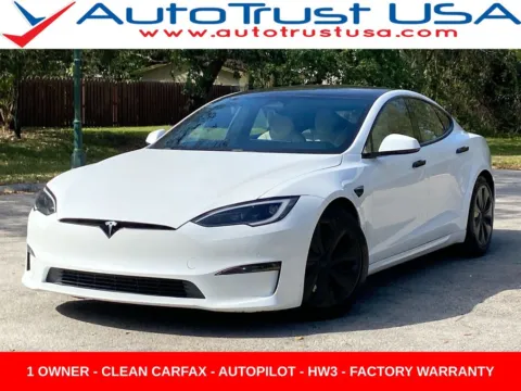 White 2022 Tesla Model S Plaid for sale in Miramar, FL