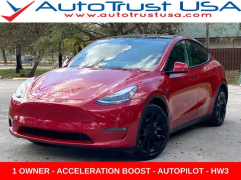 Red 2022 Tesla Model Y Long Range for sale in Miramar, FL