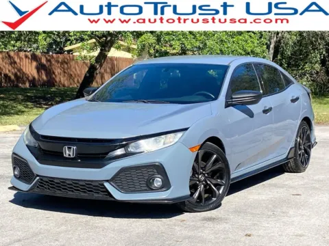 Gray 2018 Honda Civic Hatchback Sport for sale in Miramar, FL
