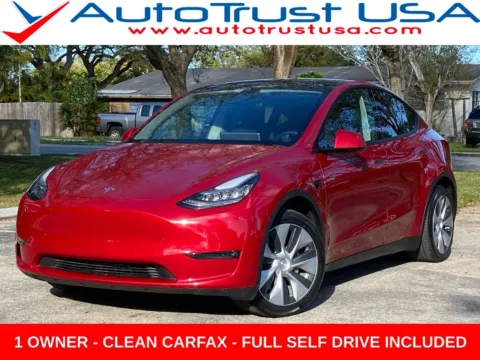 Red 2020 Tesla Model Y Long Range for sale in Miramar, FL