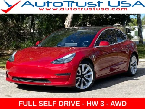 Red 2018 Tesla Model 3 Long Range for sale in Miramar, FL