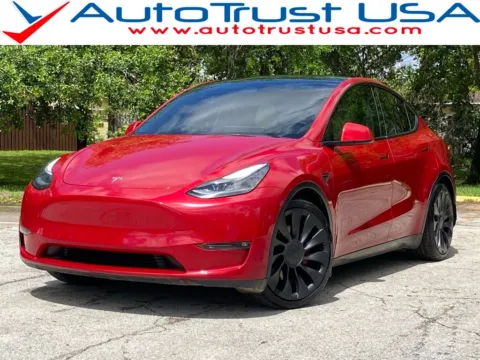 Red 2021 Tesla Model Y Performance for sale in Miramar, FL