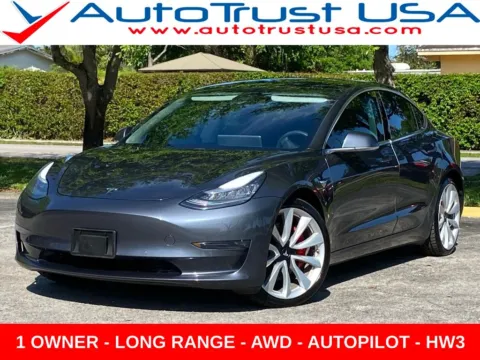 Blue 2019 Tesla Model 3 Long Range for sale in Miramar, FL