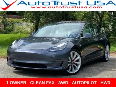 Blue 2018 Tesla Model 3 Performance for sale in Miramar, FL