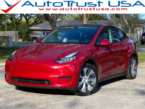 Red 2020 Tesla Model Y Long Range for sale in Miramar, FL