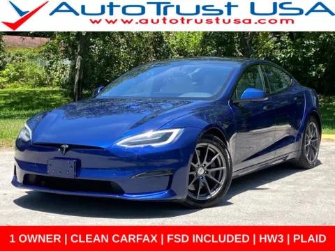 Blue 2021 Tesla Model S Plaid for sale in Miramar, FL