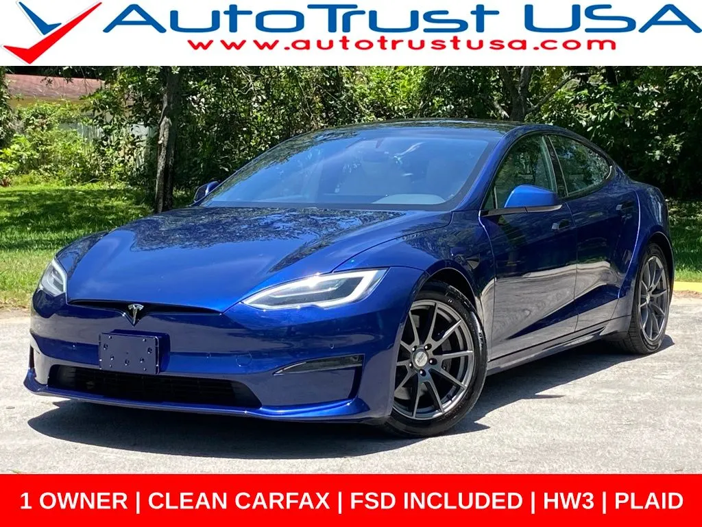 Blue 2021 Tesla Model S Plaid for sale in Miramar, FL