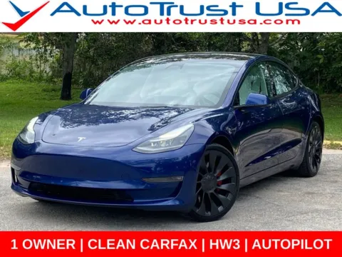 Blue 2023 Tesla Model 3 Performance for sale in Miramar, FL