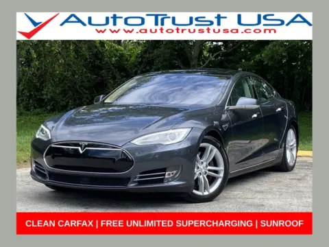 Blue 2015 Tesla Model S 85 for sale in Miramar, FL