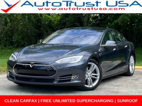 Blue 2015 Tesla Model S 85 for sale in Miramar, FL