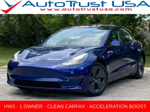 Blue 2021 Tesla Model 3 Long Range for sale in Miramar, FL