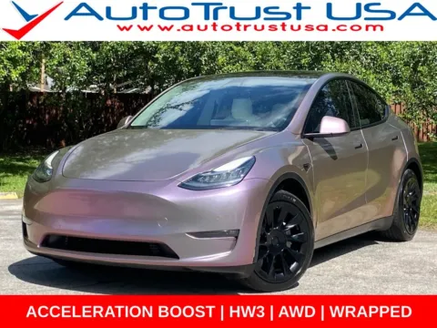 Red 2022 Tesla Model Y Long Range for sale in Miramar, FL