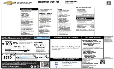 More photos of 2025 Chevrolet Equinox EV LT at Auto Trust USA, FL