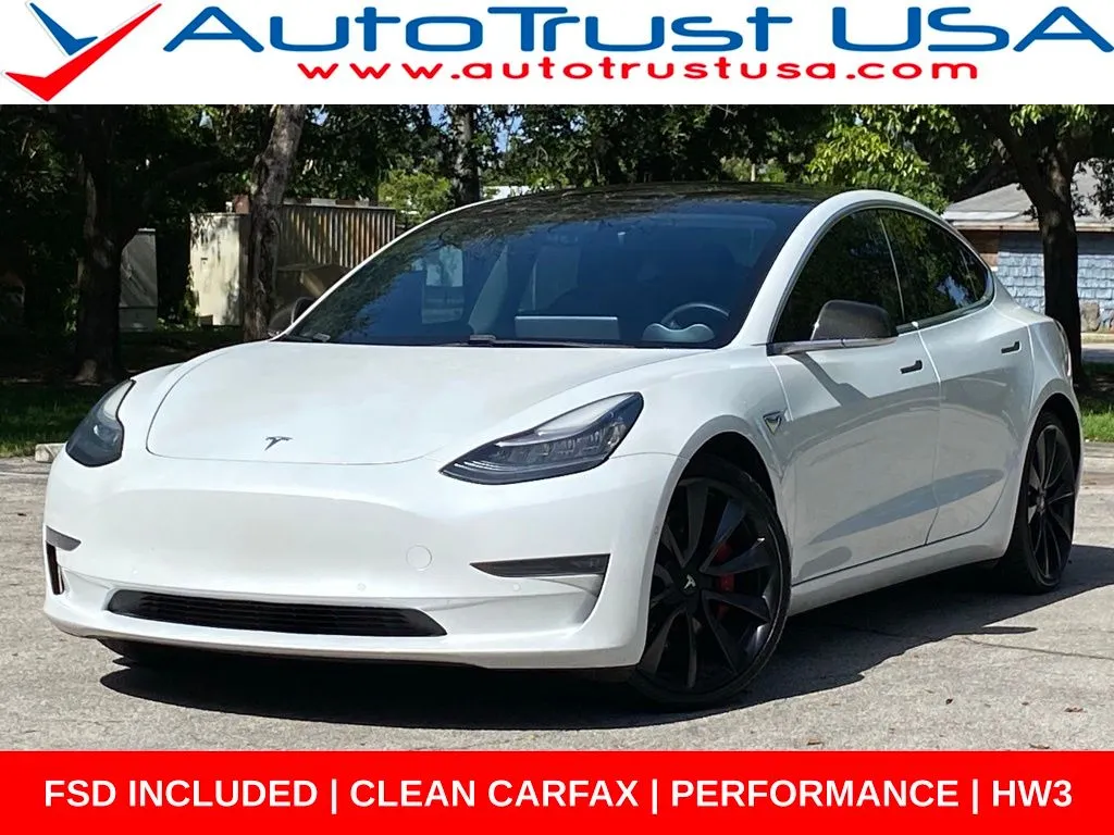 White 2020 Tesla Model 3 Performance for sale in Miramar, FL