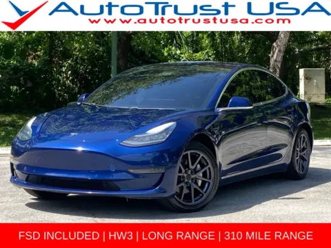 Blue 2018 Tesla Model 3 Long Range for sale in Miramar, FL