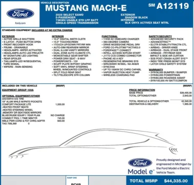 Photos of 2025 Ford Mustang Mach-E Select for sale in Miramar, FL at Auto Trust USA