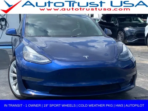 Blue 2021 Tesla Model 3 Standard Range Plus for sale in Miramar, FL