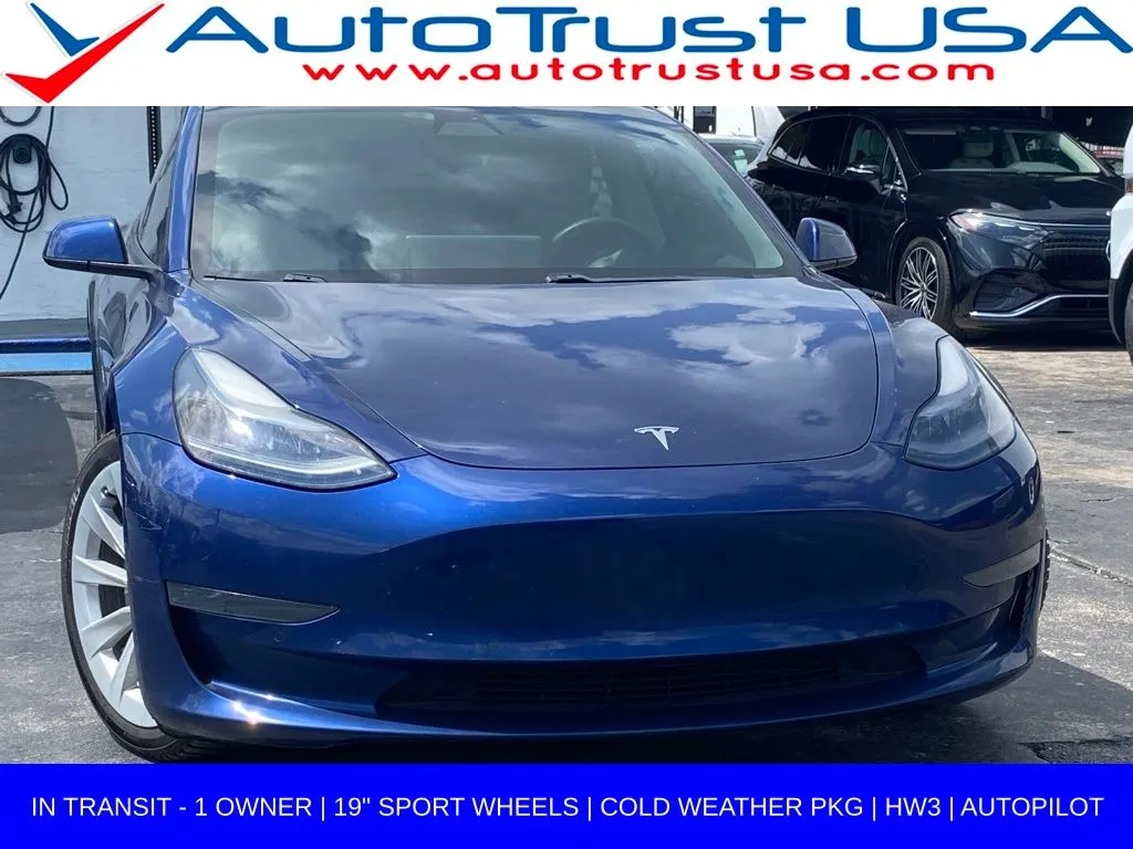 Blue 2021 Tesla Model 3 Standard Range Plus for sale in Miramar, FL