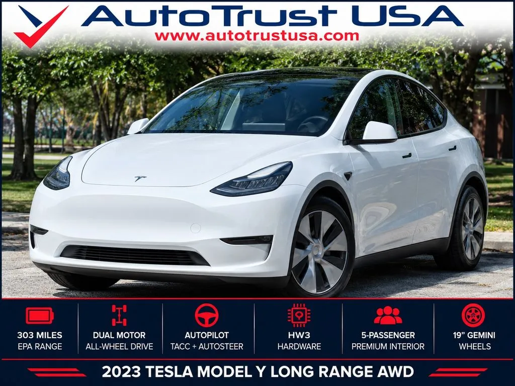 White 2023 Tesla Model Y Long Range for sale in Miramar, FL