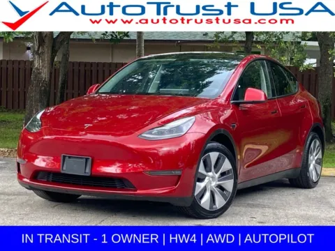 Red 2024 Tesla Model Y Long Range for sale in Miramar, FL