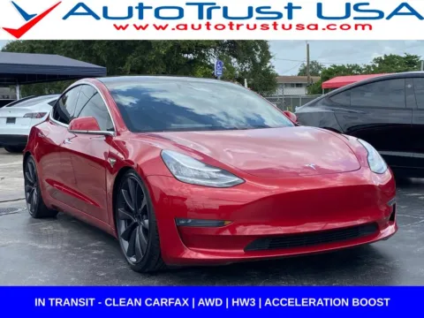 Red 2019 Tesla Model 3 Performance for sale in Miramar, FL