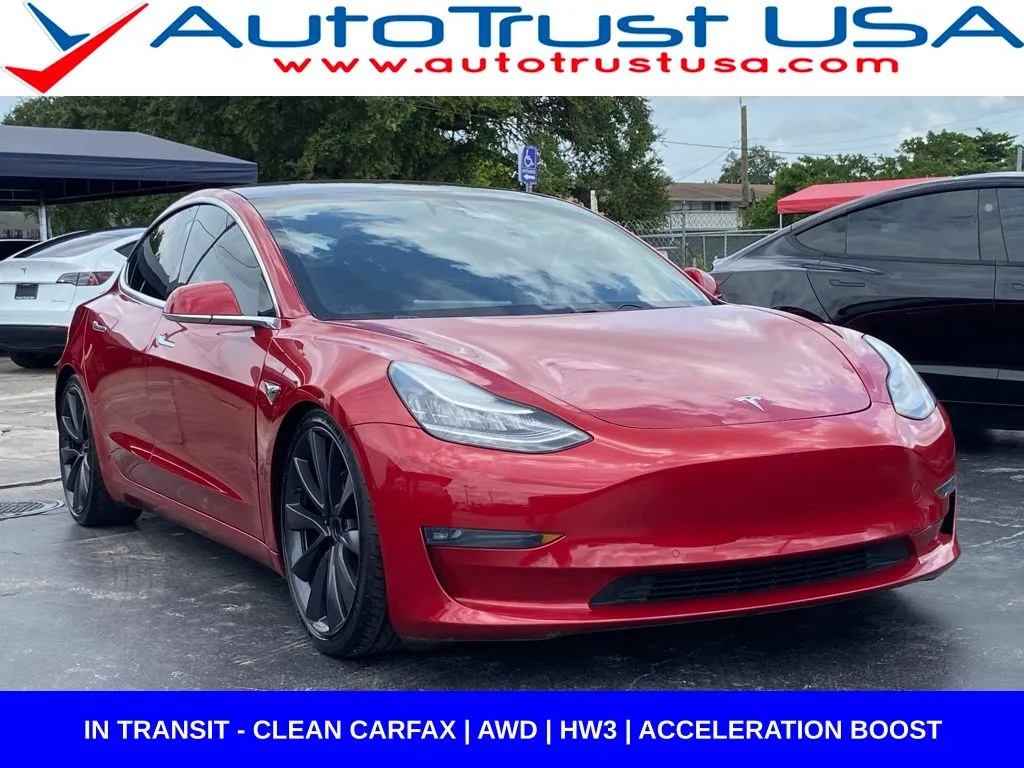 Red 2019 Tesla Model 3 Performance for sale in Miramar, FL