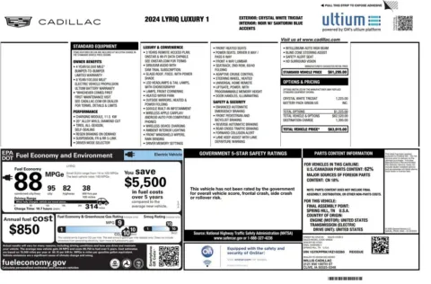 Another view of 2024 Cadillac LYRIQ Luxury for sale in Miramar, FL at Auto Trust USA