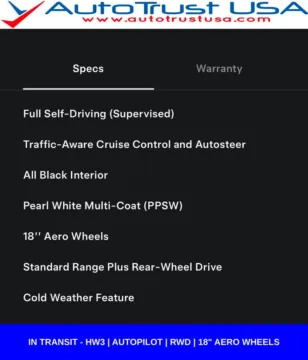 White 2021 Tesla Model 3 Standard Range Plus for sale in Miramar, FL