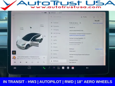 White 2021 Tesla Model 3 Standard Range Plus for sale in Miramar, FL