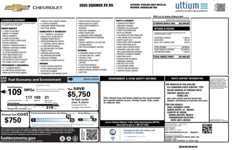 Another view of 2025 Chevrolet Equinox EV RS for sale in Miramar, FL at Auto Trust USA