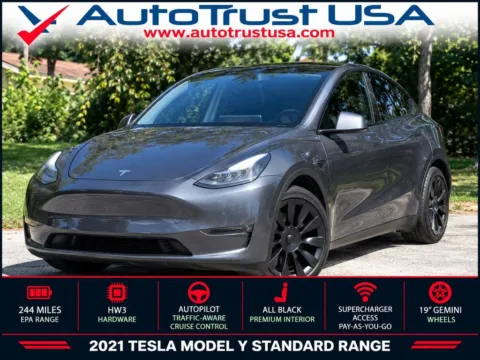 Blue 2021 Tesla Model Y Standard Range for sale in Miramar, FL