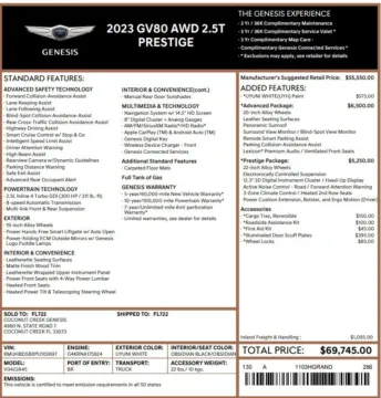 Photos of 2023 Genesis GV80 2.5T for sale in Miramar, FL at Auto Trust USA
